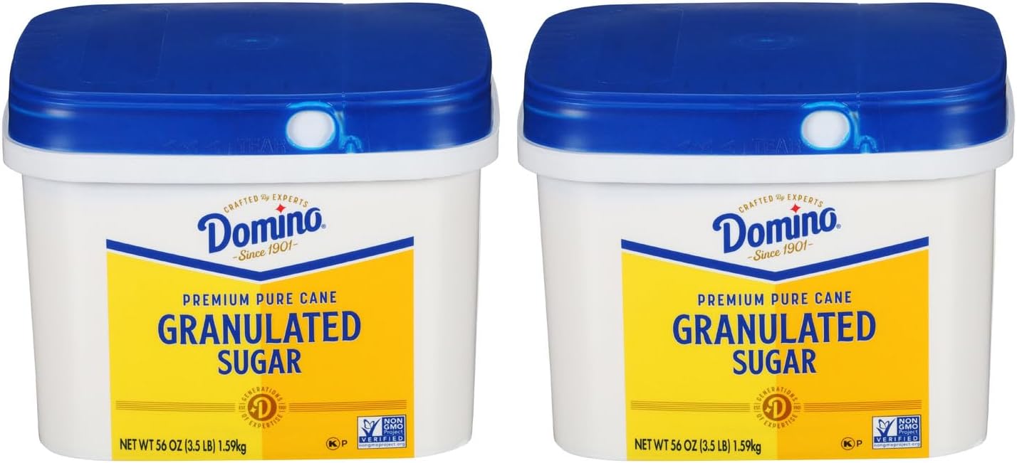 Granulated Sugar 3.5 lb Easy Baking Tub, Premium Pure Cane Sugar (Pack of 2)