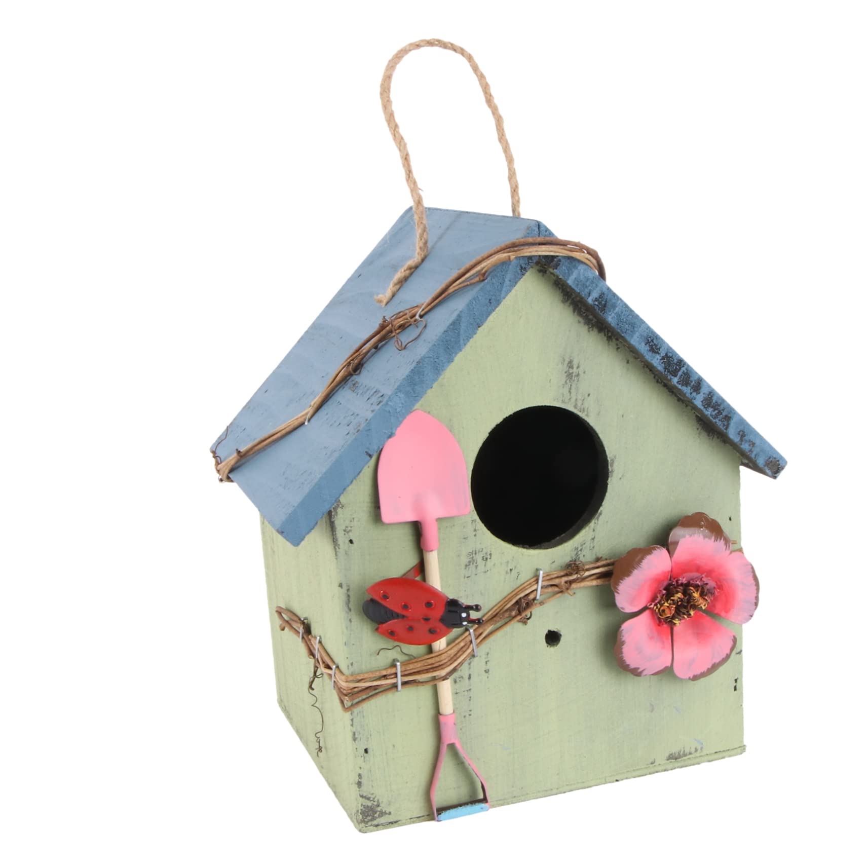 Nichoir Oiseaux Extérieur à Suspendre en Bois, Maison pour Oiseaux
