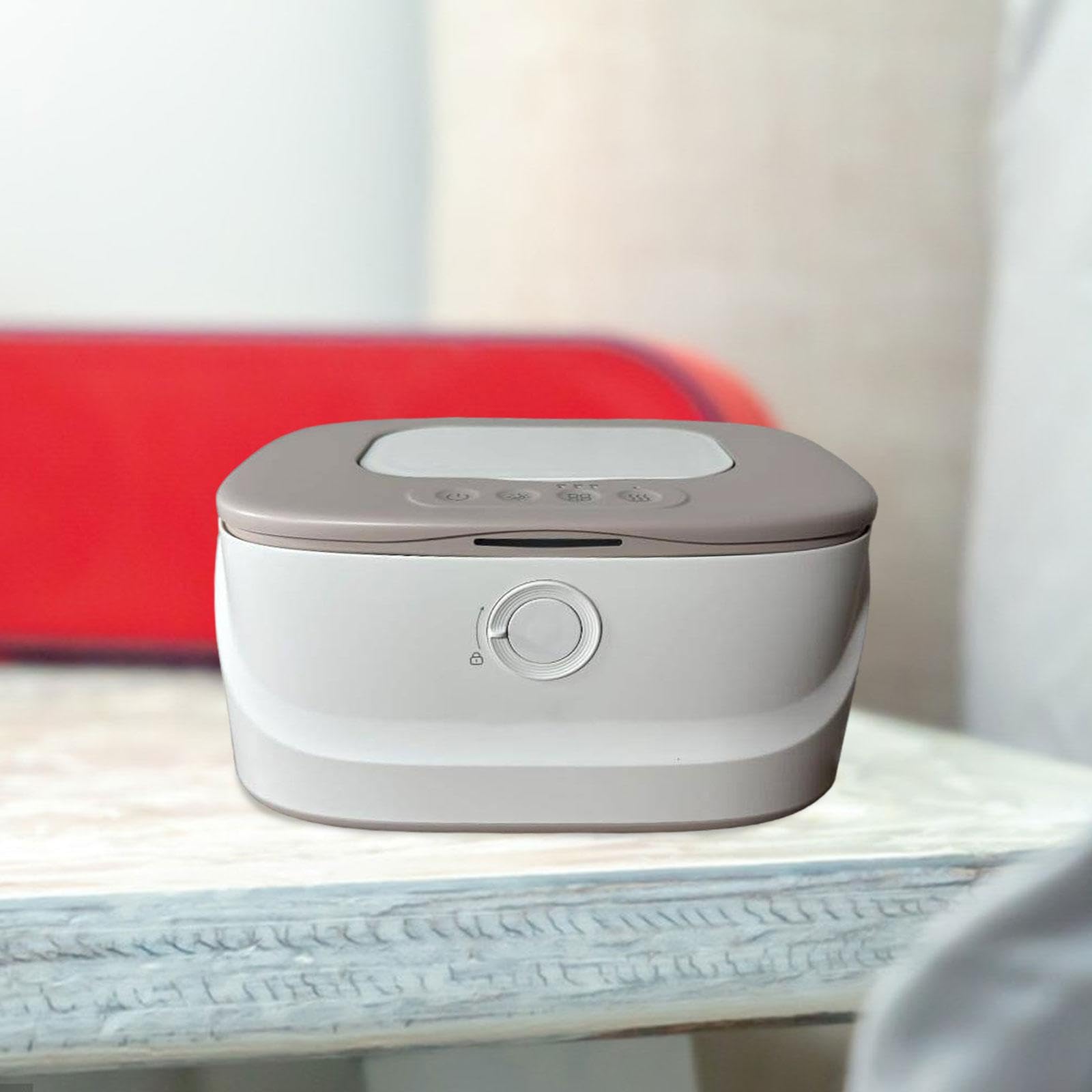 Dispensador USB de Toallitas Húmedas con Calefacción, Solución Portátil para El Hogar Y Los Viajes, Gris