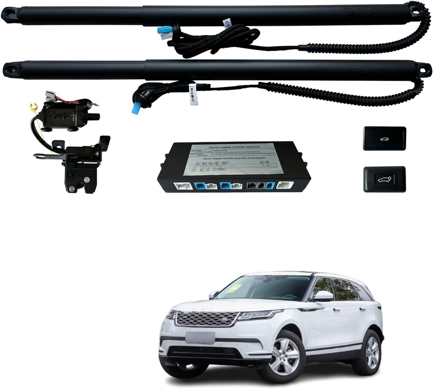 Power Liftgate Kit for Land Rover Ranger Rover Velar 2018-2025 Hands-Free Electric Tailgate Lift System Automatic Trunk Opener OEM Key Fob Remote Supported + Foot Sensor