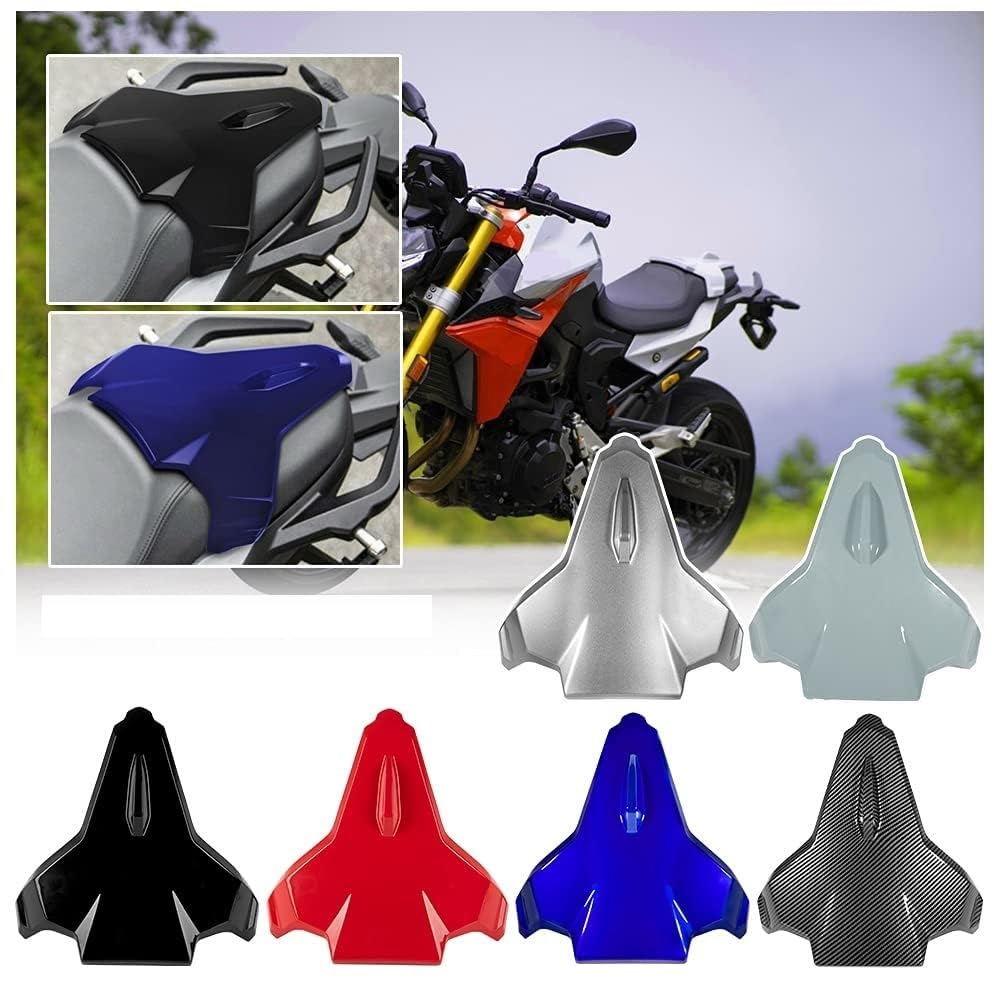 FATExpress Motocicleta F900R F900XR Trasero Pasajero Pillion Solo Asiento Cubierta Motor Cola sección Joroba para F 900 R F 900 XR F900 R XR F-900-R F-900-XR 2020 2021 2022 2023 (Azul)