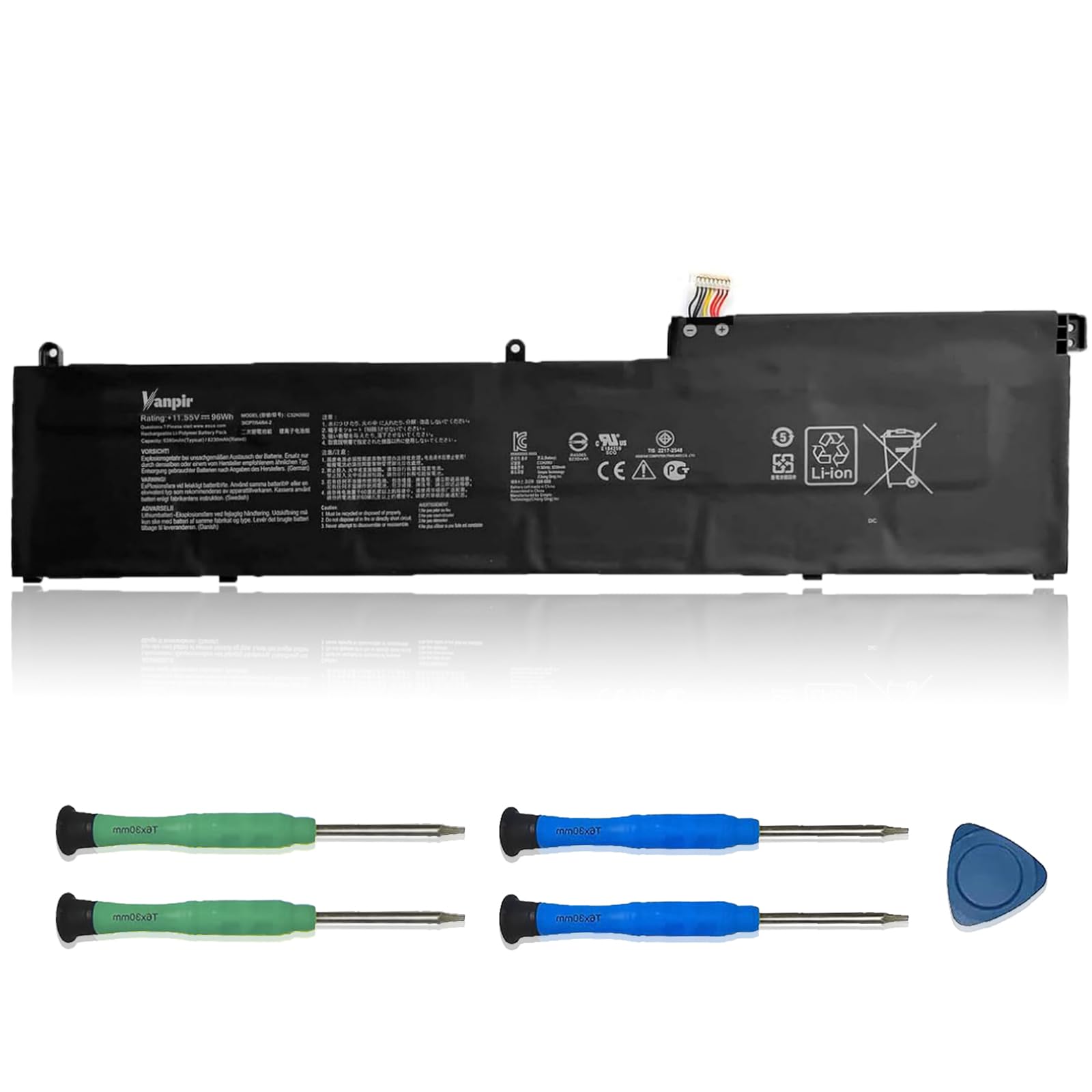 VANPIR C32N2002 Laptop Battery Replacement for Asus ZenBook Pro 15 UX535 UX535L UX535LI Flip 15 UX535LI UX564PH UX564EH UX564EI Series Notebook 0B200-
