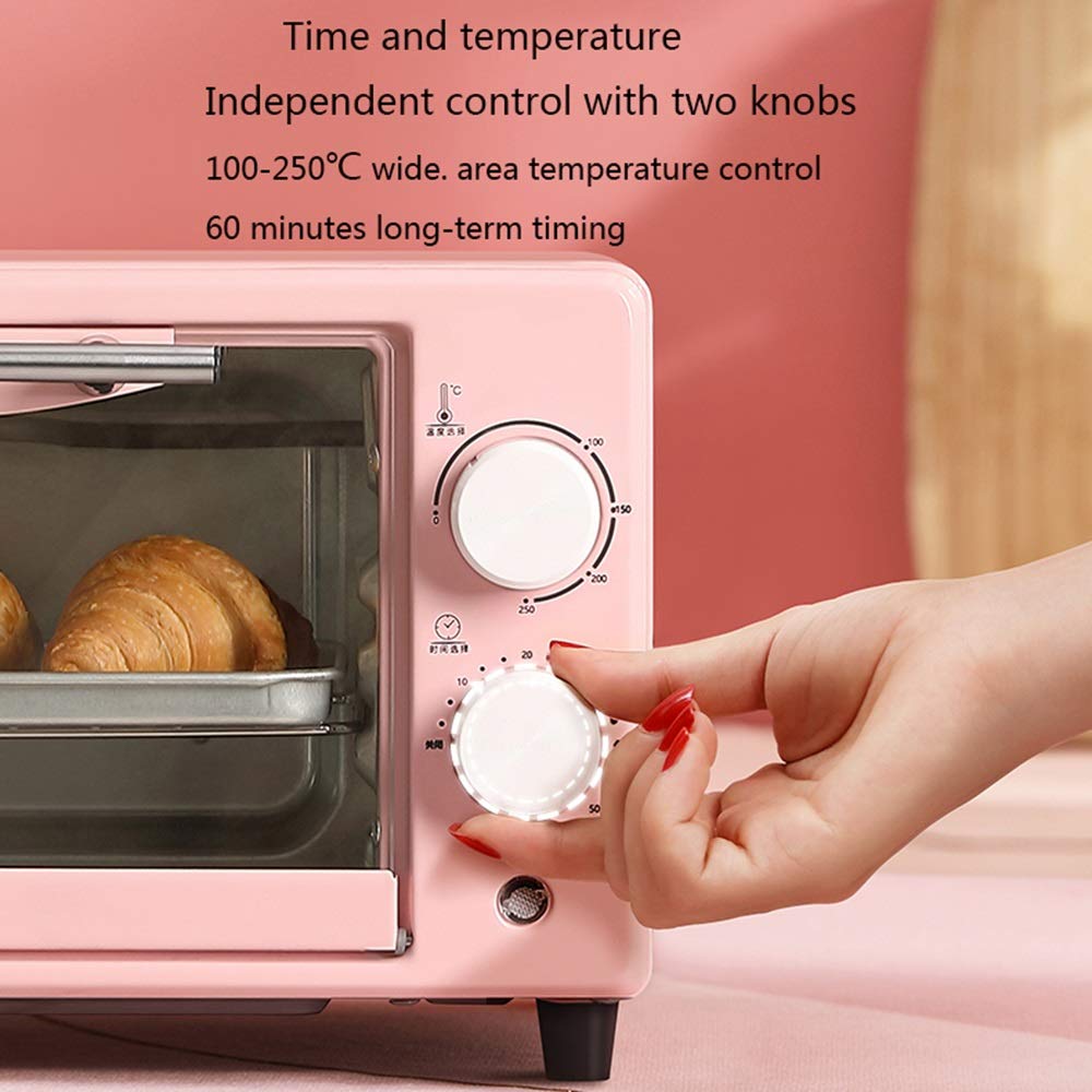Horno Horno eléctrico 10L Hogar Multifuncional Mini Horno Electrodomésticos de Cocina Sartén Pan Snack Maker Pequeño Horno para Hornear hornos halógenos