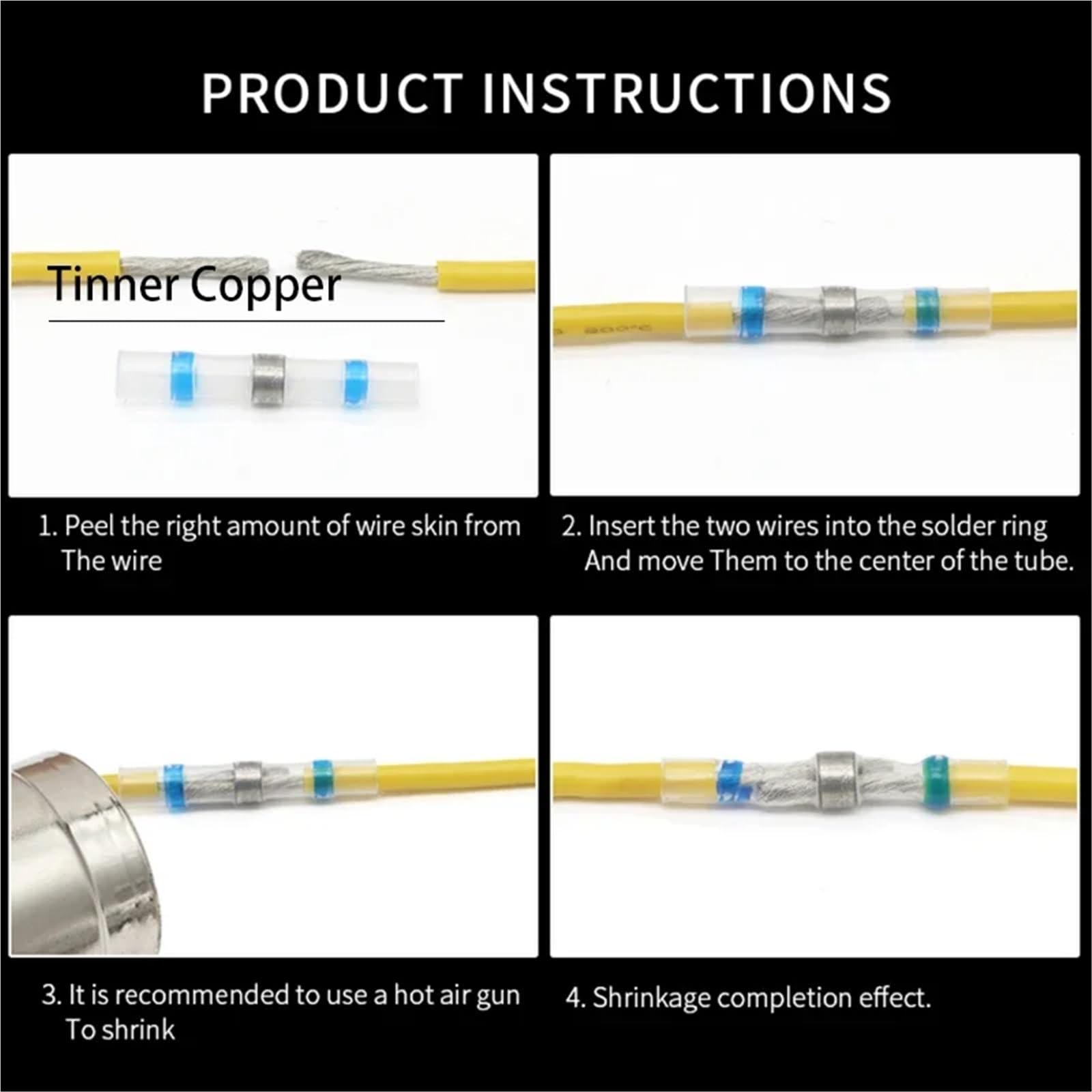 Conectores Termorretractiles Conectores de Cable con Sellado de Soldadura, terminales de Cable eléctrico a Prueba de Agua, Kit de Empalme eléctrico de Tubo termorretráctil(Green,800pcs)