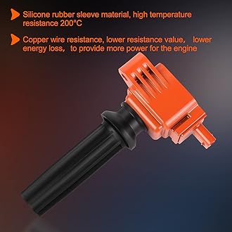 PAPAPARTS Set of 4 Ignition Coil Pack UF670 Compatible with Ford Focus Fusion Escape Edge Explorer for Mustang 2013 2014 2015 2016 2017 2018 2019 for Lincoln MKZ MKT MKC 2.0L L4 Coils Replace C1646