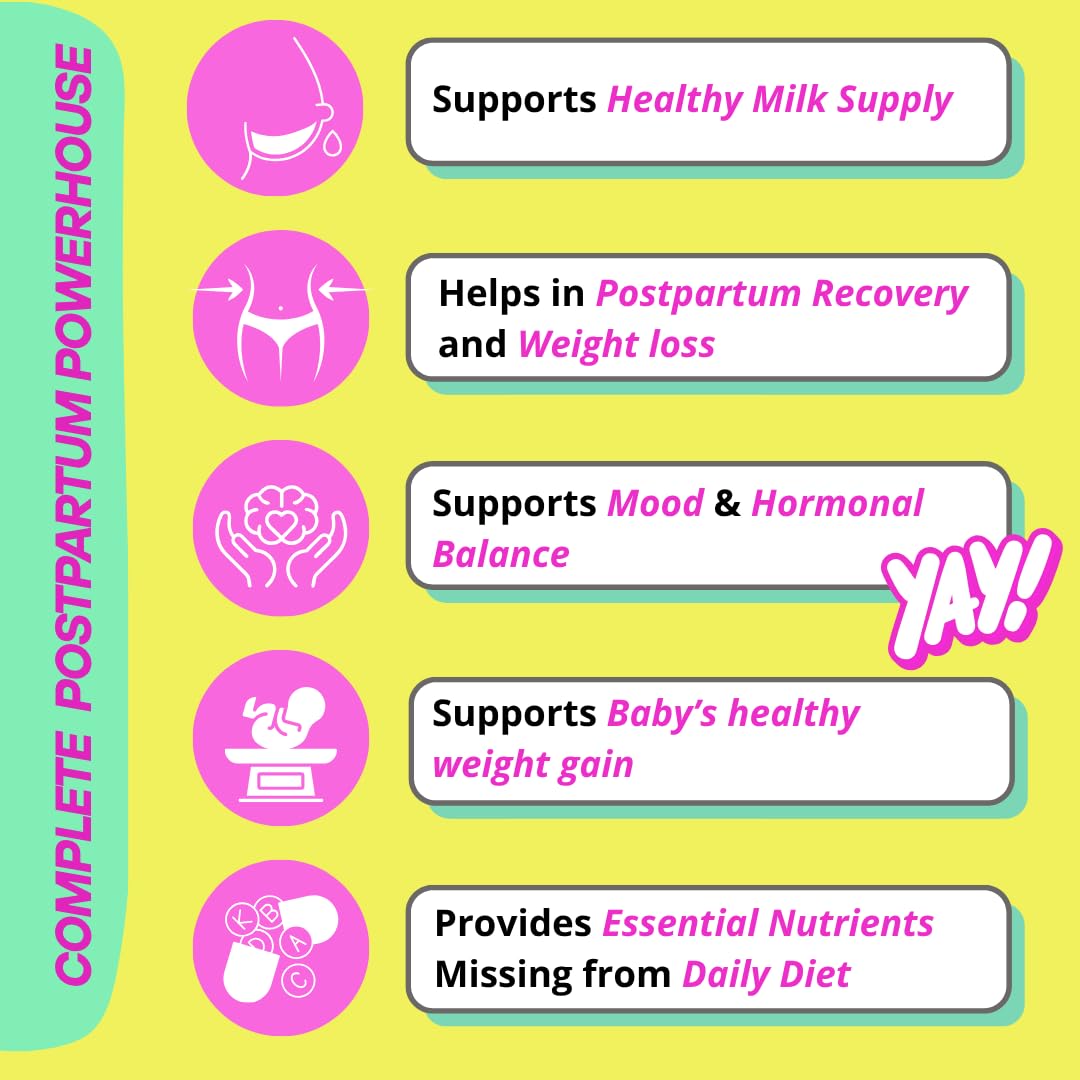 Lactify Lactation Protein Powder with Shatavari to increase Breast Milk for Feeding Mothers 325 g Vanilla Elaichi Flavour | Mother's Recovery with 23 Essential Nutrients | No Refined Sugar & Preservatives — Amazon image 3