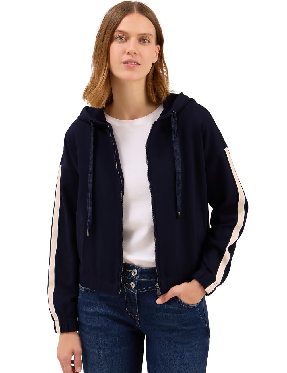 Cecil Damen Sweatjacke mit Gallonstreifen
