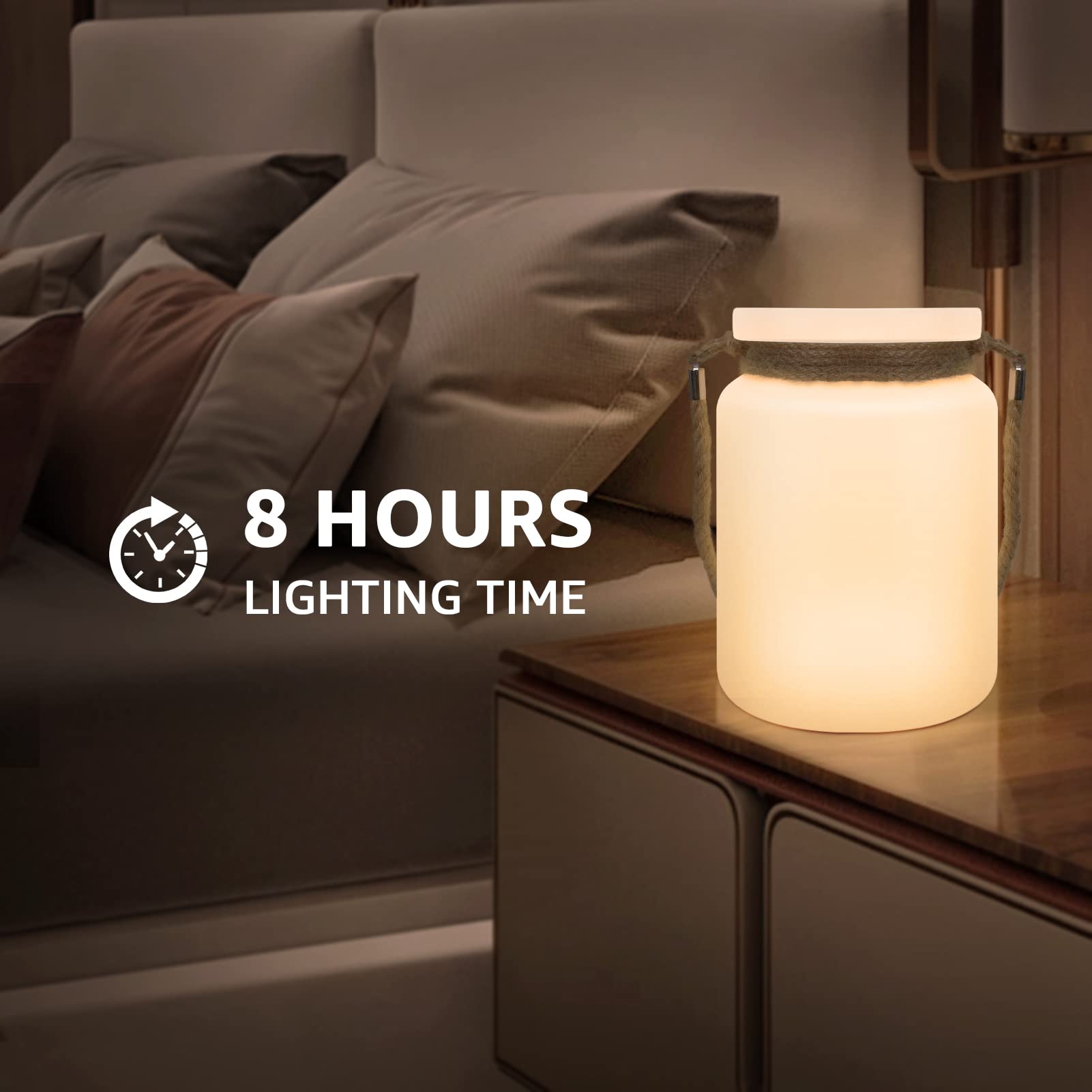 FUYO 2 Pcs Lampe Extérieur LED Lampe De Table Sans Fil Portable Lampe