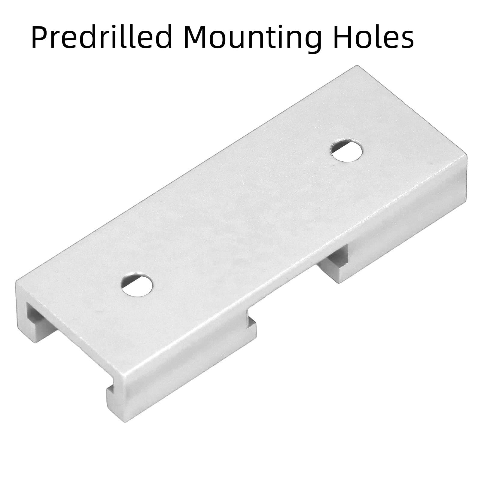 Zerodis Pince de rail en T, 4 pièces de croisement de rail en T en aluminium pour le bricolage (Argent)