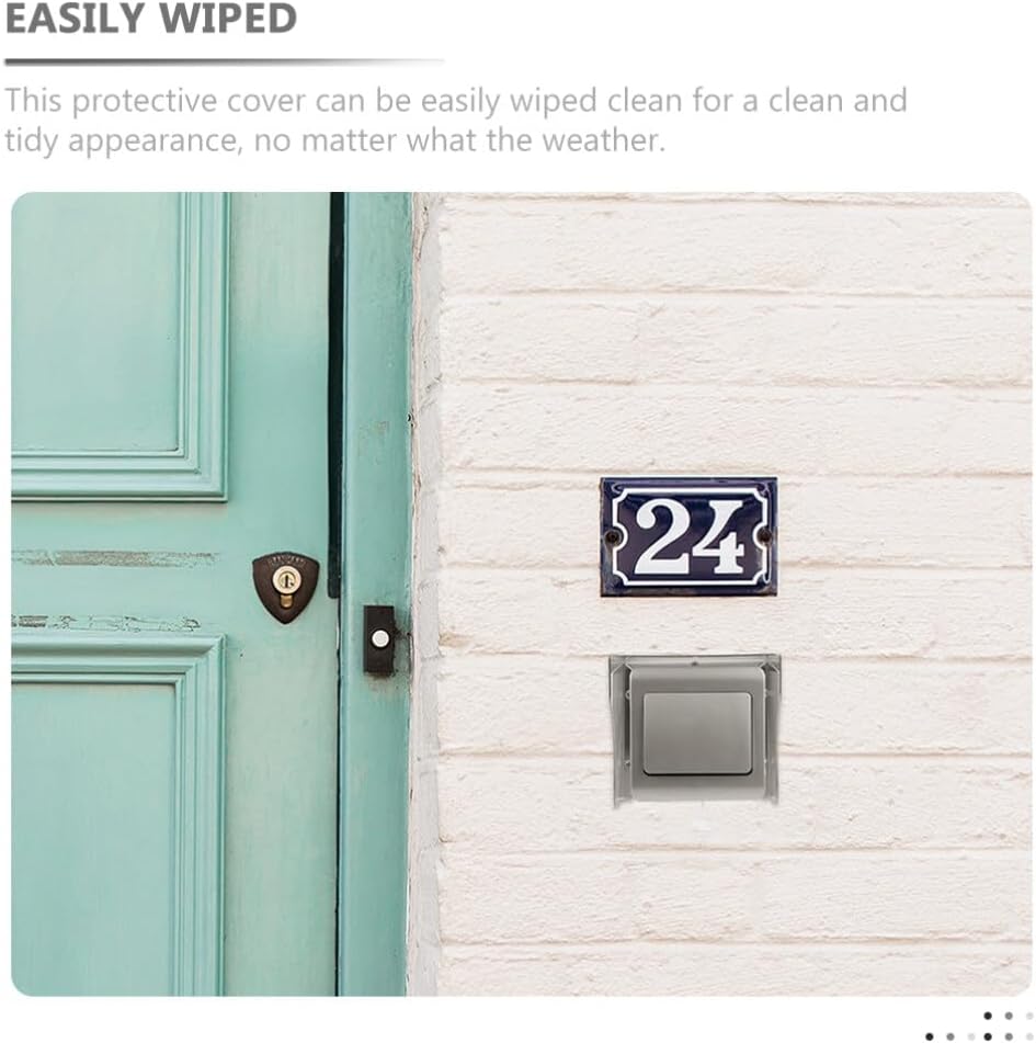 Uonlytech Doorbell Protective Cover Ring Doorbell Protector Cover Splashproof Box for Outdoor Electrical Box Rainproof Plate Socket