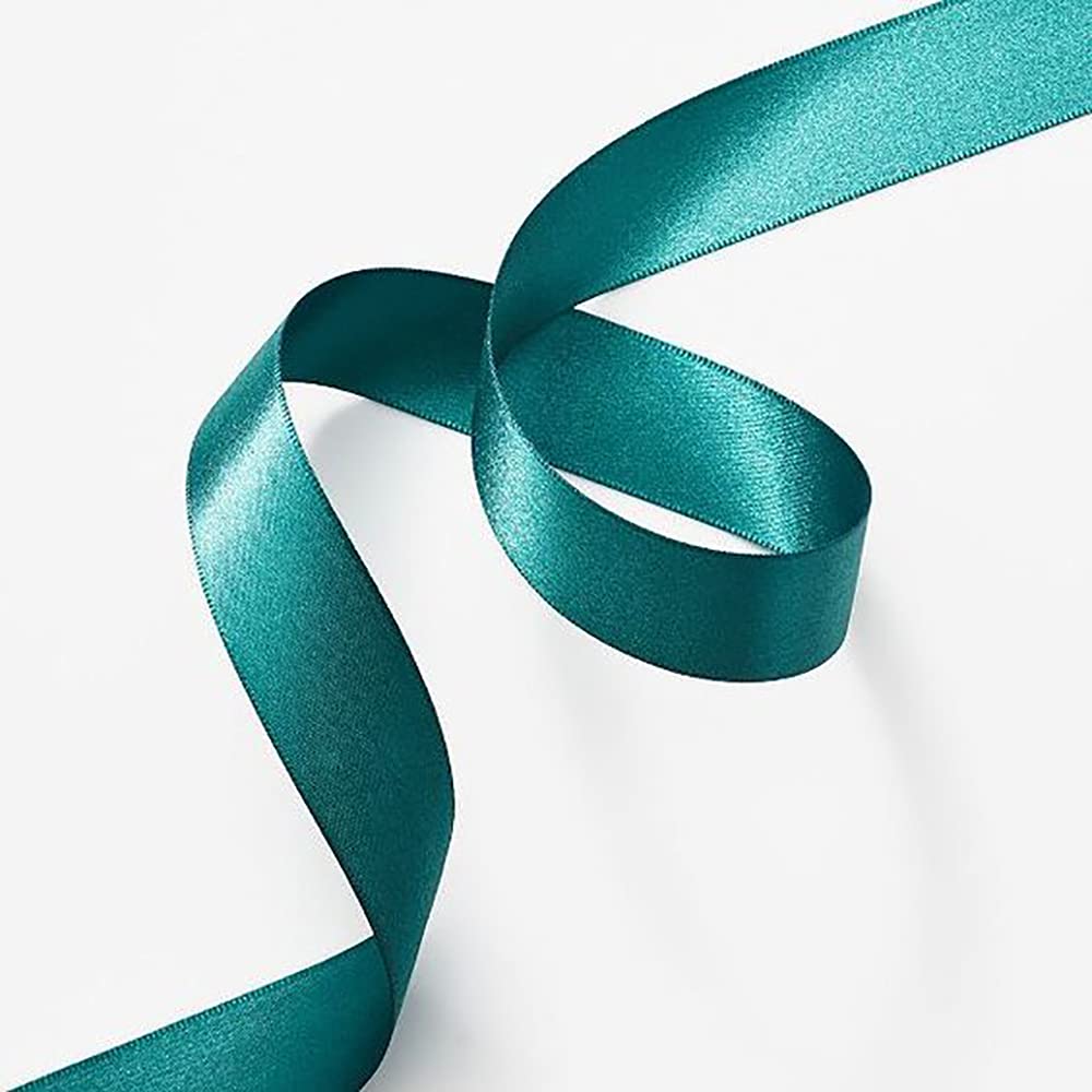IHKFILAN Double Face Vivid Blue Satin Ribbon (25 mm x 22.86 m) Matt Shiny Gift Ribbon for Decorating & Crafts, Weddings, Christenings - Image 4
