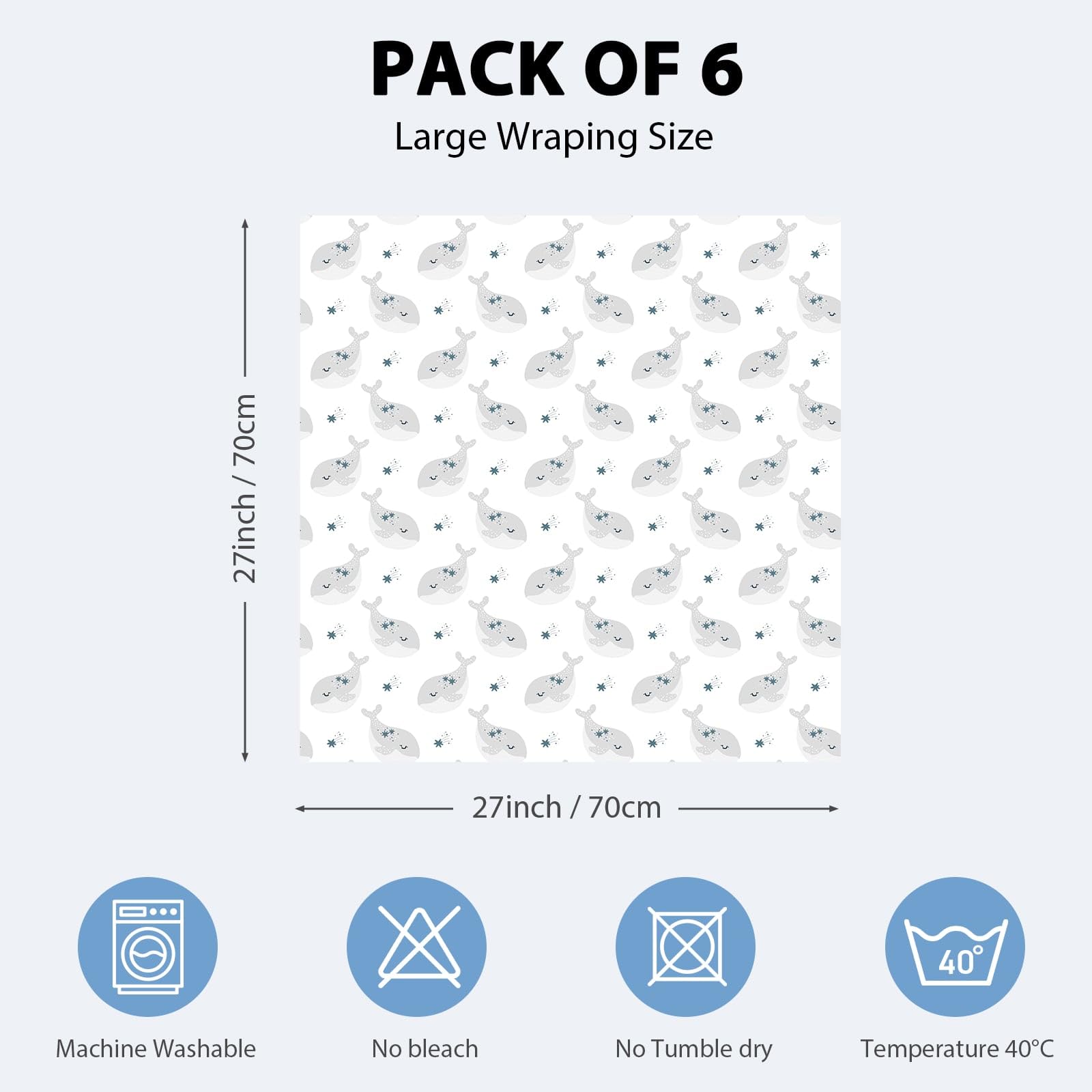 Yoofoss Muslin Cloths for Baby Muslin Squares 6 Pack Large 70 x 70cm Soft and Absorbent Organic Cotton Burp Cloths for Newborn Girls Boys-Coffee - Image 3