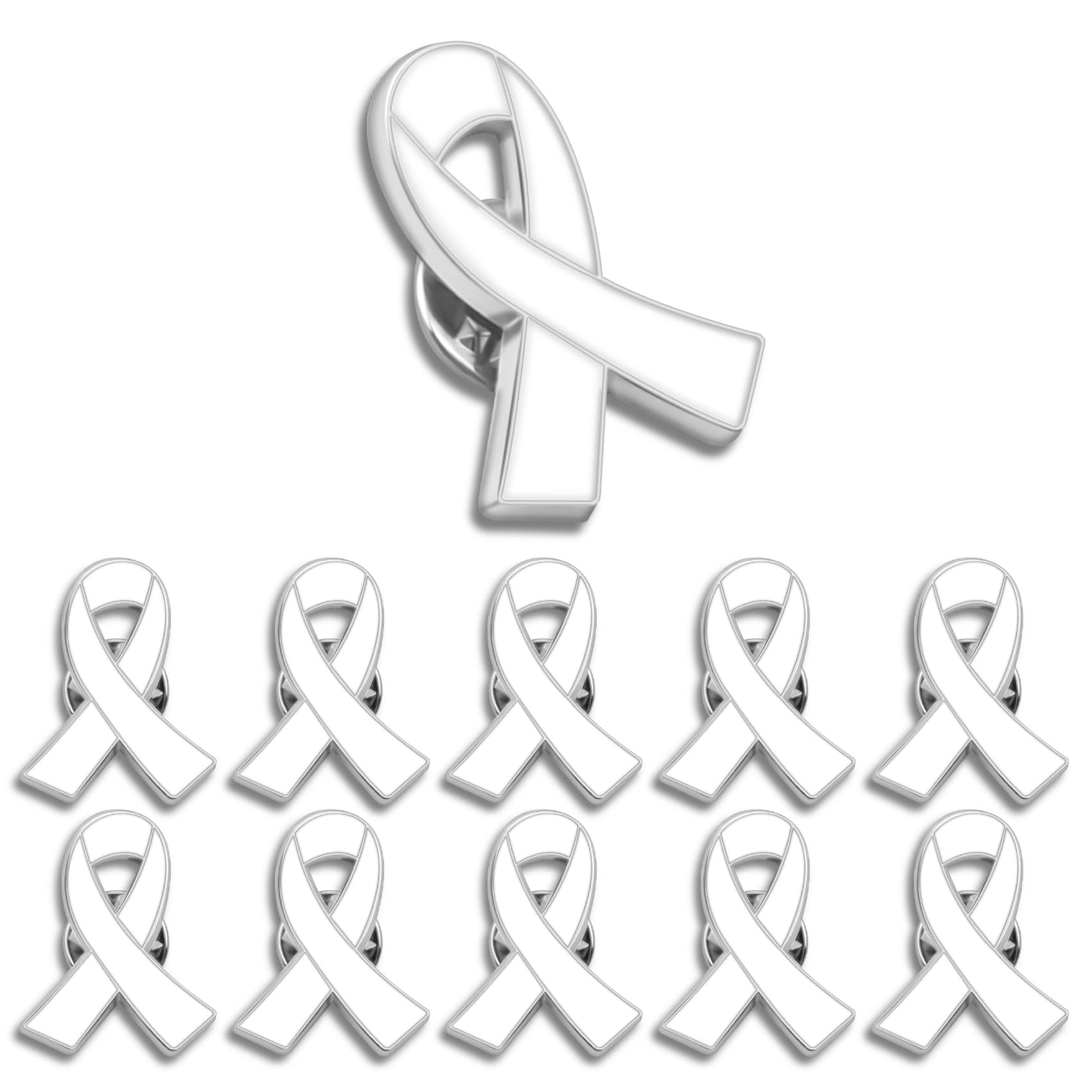 25/50/100/200Pack Multicolor Cause Awareness Ribbon Lapel Pin -Support Your Fundraiser Gifts