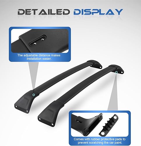 Miniatura 4 de SNIXWOO Portaequipajes y barra transversal para Mazda CX-5 CX5 2017 2018 2019 2020 2021 2022 2023 todo negro