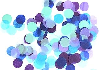 Fascola 2000 Pieces 2.5cm/1inch Blue Purple Turquoise Teal Aqua Paper Circle Confetti for Kids Birthday Party Decoration Supplies