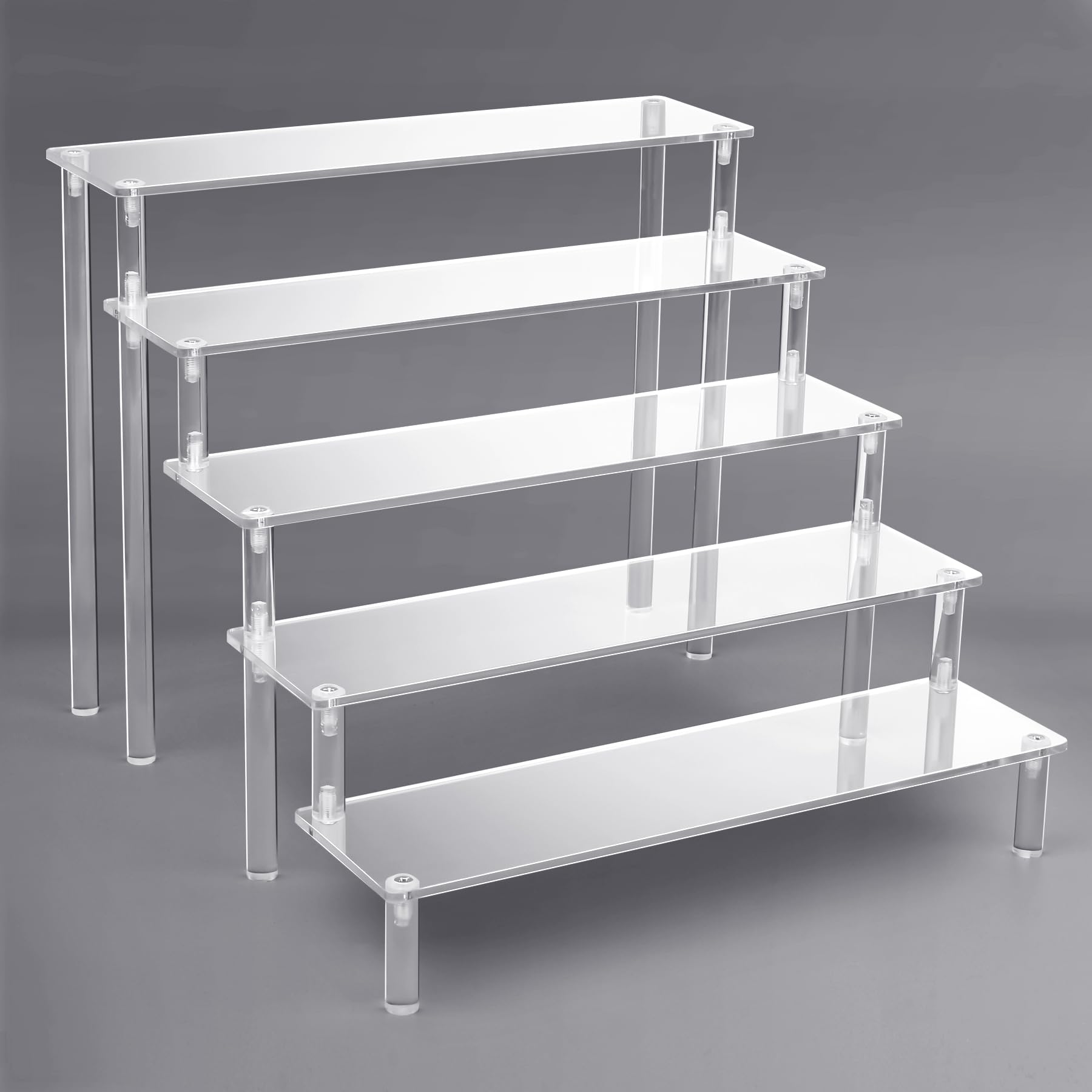 Espositore in Acrilico a 5 Livelli, Trasparente, Per Statuette, Cupcake, Profumo, 30 X 32 25 Cm