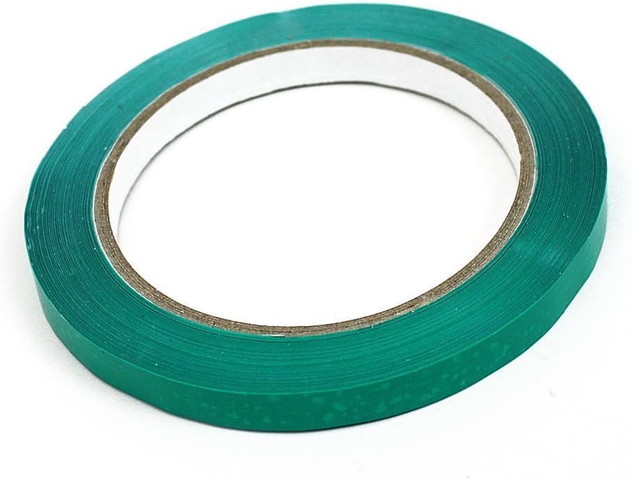 9mm Vinyl Sealing Tape Butchers Neck Sealer Tape Fruit Veg Food Sweets (1, GREEN)