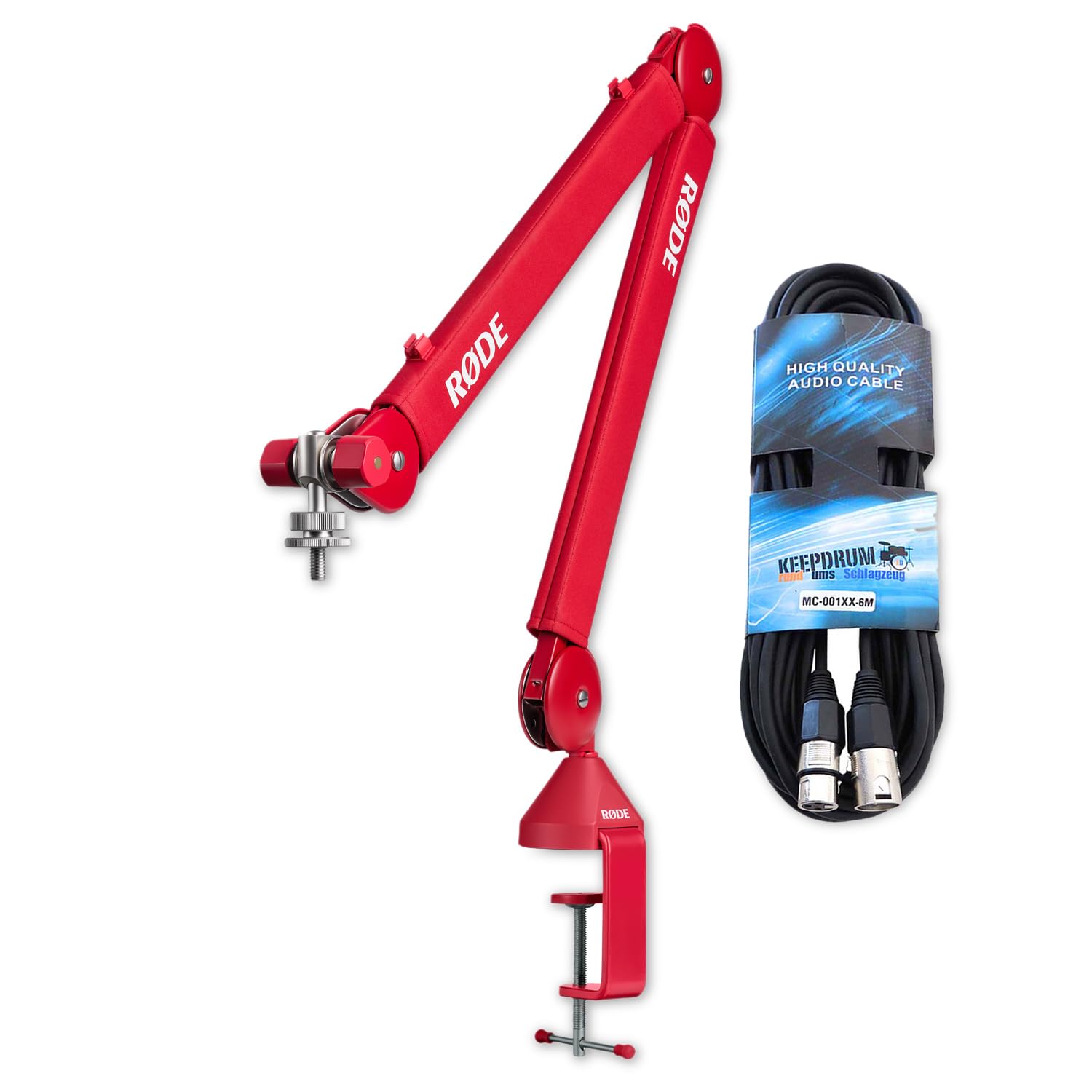 Rode PSA1+ Plus - Brazo articulado para micrófono de mesa, color rojo