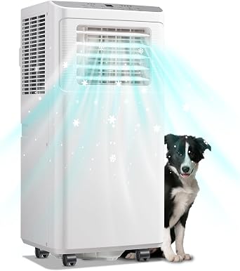 WANAI 8000 BTU Portable Air Conditioner White for Dorm Home Office