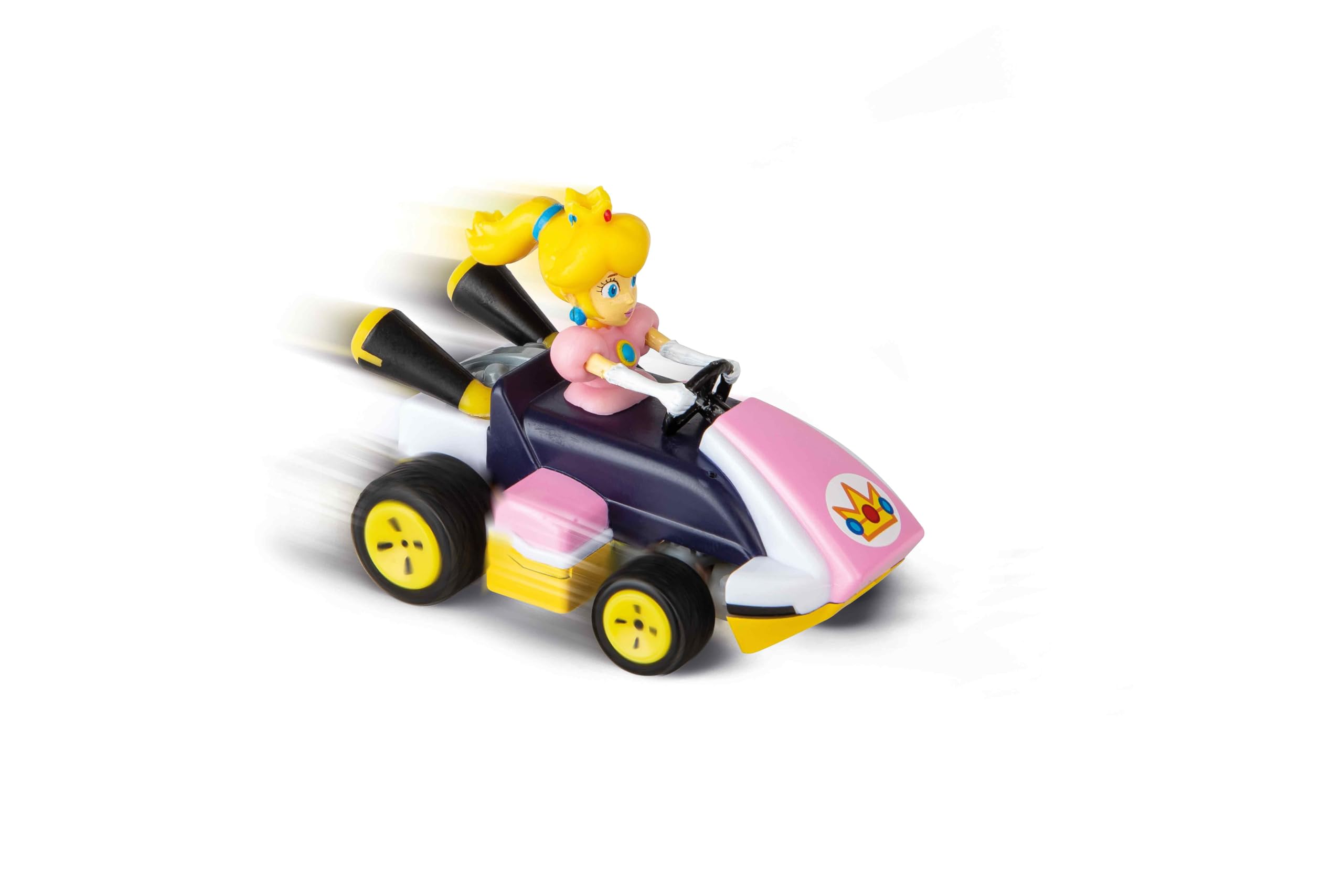 Carrera RC Mario Kart Mini RC, brzoskwiniowy, dla dzieci i dorosłych, chłopcy i dziewczęta, unikalna oryginalna licencja, natychmiastowa zabawa z gotowym do biegania, autentyczne wrażenia z gry Mario,