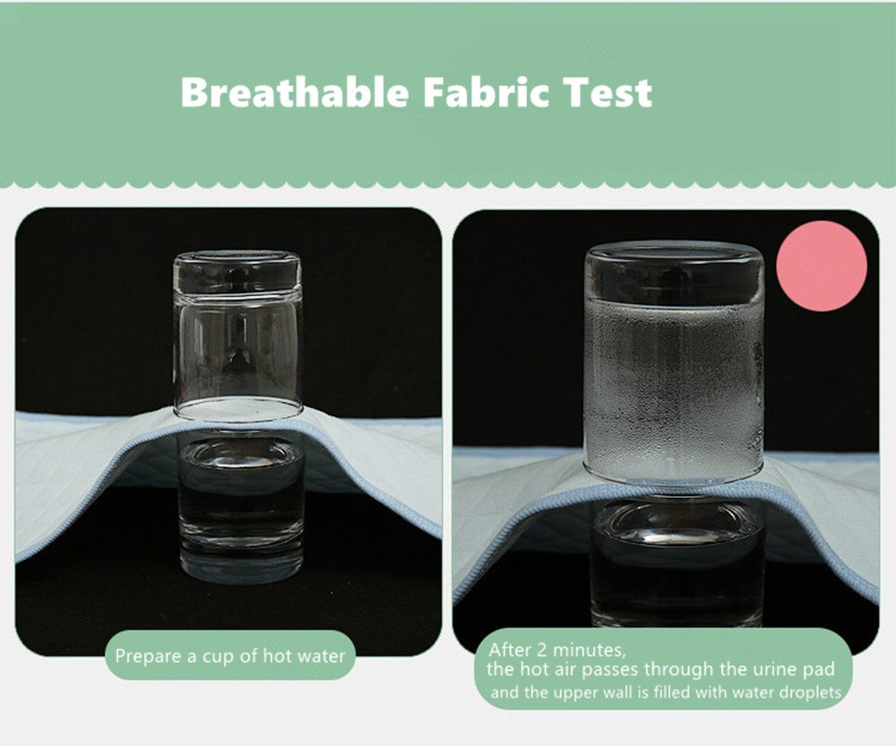 Baby Infant Wasserdicht Matte Wickelauflage Wickelunterlage - Ökologische Baumwolle Atmungsaktiv Waschbar Wiederverwendbare Windel Matte,3 Stück in Paket (60x70 cm (3er Pack))