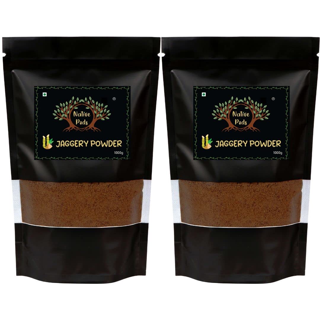 Native Pods Organic Jaggery Powder/Desi Khand/Naatu Sakkarai - Organic Jaggery -100% Natural - Rich in Minerals/Vitamins- Substitute for White Sugar- 1Kg (Pack of 2) (B0B58G42QZ) Amazon Price History, Amazon Price Tracker