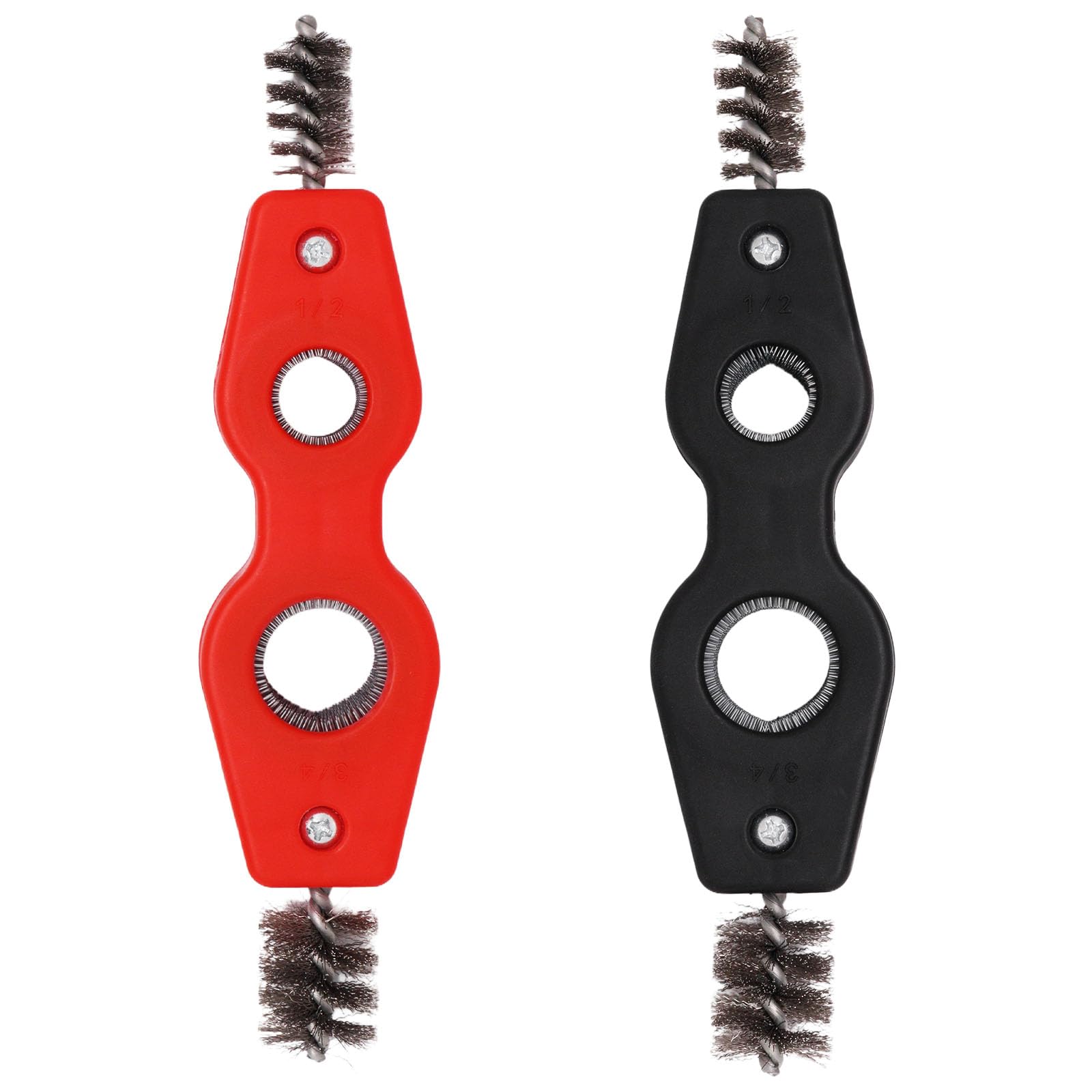 2PCS 4-in-1 Copper Tubing Brush, 1/2 in &amp; 3/4 in Copper Pipe Cleaner