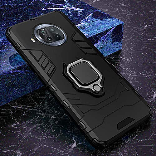 Image of WOW IMAGINE Tough Armor Bumper Back Case Cover for Samsung Galaxy M32 5G 2021 | Ring Holder & Kickstand in-Built | Excellent 360 Degree Protection (Carbon Black)