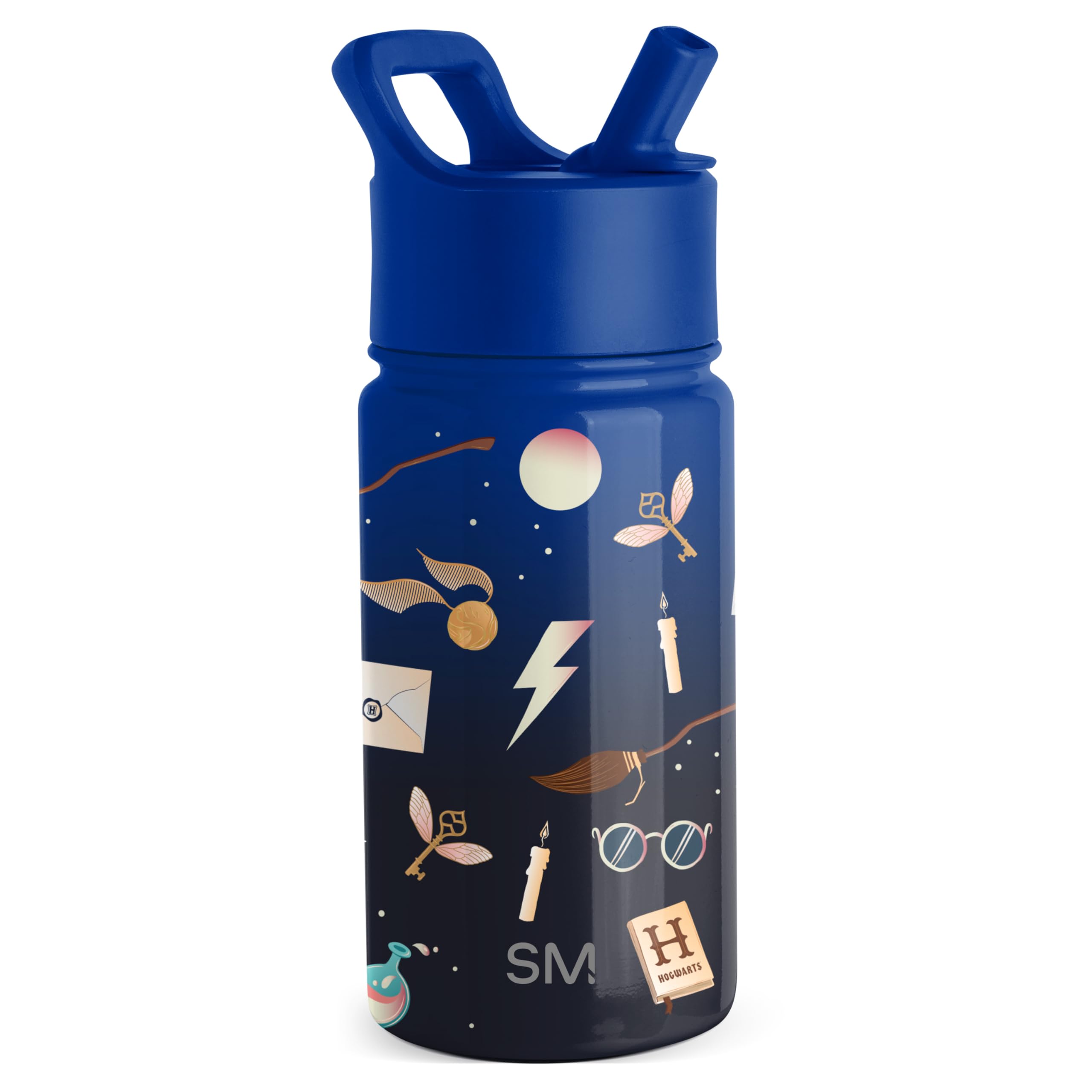 Simple Modern Kids Summit Water Bottle with Straw Lid | Harry Potter 14oz Stainless Steel Cup Insulated Tumbler for Boys, Girls, School | Magical Mashup
