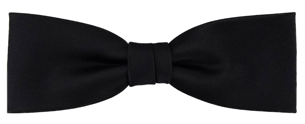 TigerTie prefabricated narrow bow tie in black monochrome + Box