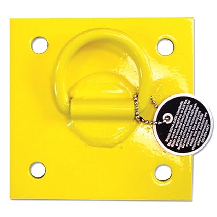 Guardian Fall Protection 00600 CB-1-B Bolt-On Wall Anchor 6-Inch by 6-Inch Yellow