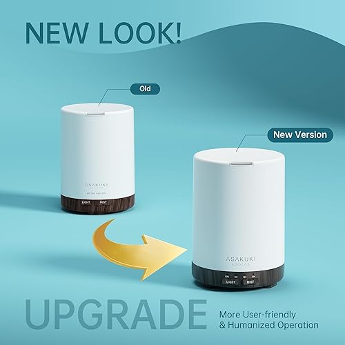 Miniatura 8 de ASAKUKI Difusor de aceite esencial de 10.1fl oz, humidificador silencioso 5 en 1, difusor de aroma natural para el hogar con 7 luces LED que cambian