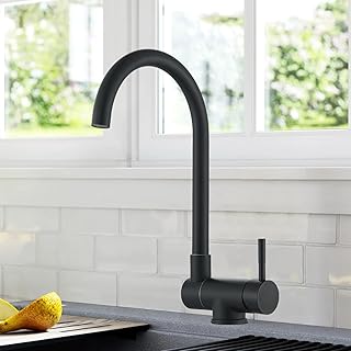 Comprar Grifo de cocina plegable, mezclador giratorio de 360°, mezclador de cocina, grifo plegable de acero inoxidable, color negro