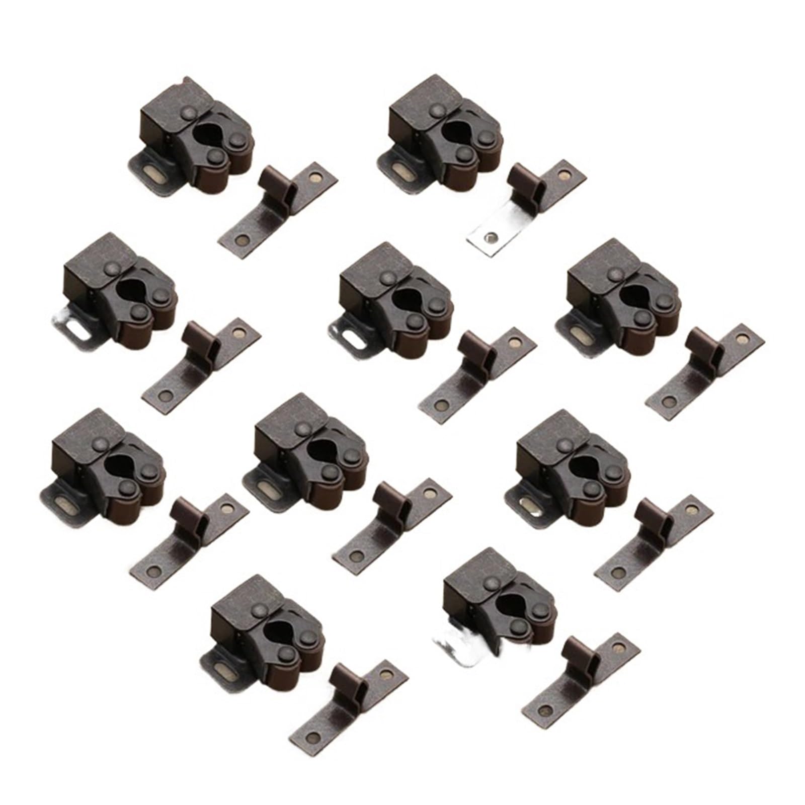 10PCS Door Stop Closer Stoppers Damper Buffer Cabinet Catches for Wardrobe Hardware Furniture Fittings for Furniture(Red Bronze)