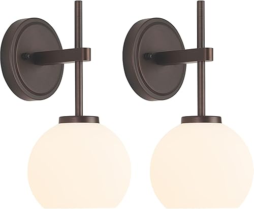 Miniatura 10 de Juego de 2 apliques de pared cableados negros y dorados, modernos apliques de tocador de baño con pantalla de vidrio transparente, luces de montaje