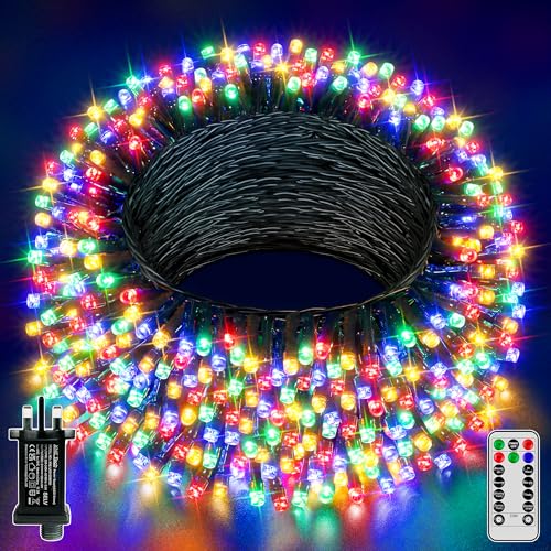 Hopexy Fairy Lights Outdoor 20m 200 LEDs Waterproof Fairy Lights Plug in Multicolour String Lights Mains Powered/Remote/8 Modes/Timer/Indoor/Outside Lights for Garden Party Decorations