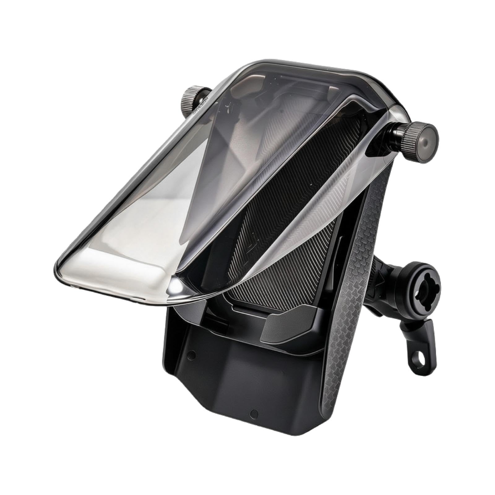 Motorcycle Phone Mount Weather-Resistant Mirror Mirror Phone Mount Shockproof for Delivery Riders, Commuters, Outdoor Navigation, Daily Commuting Transparent Gray Rear Mirror-image-27