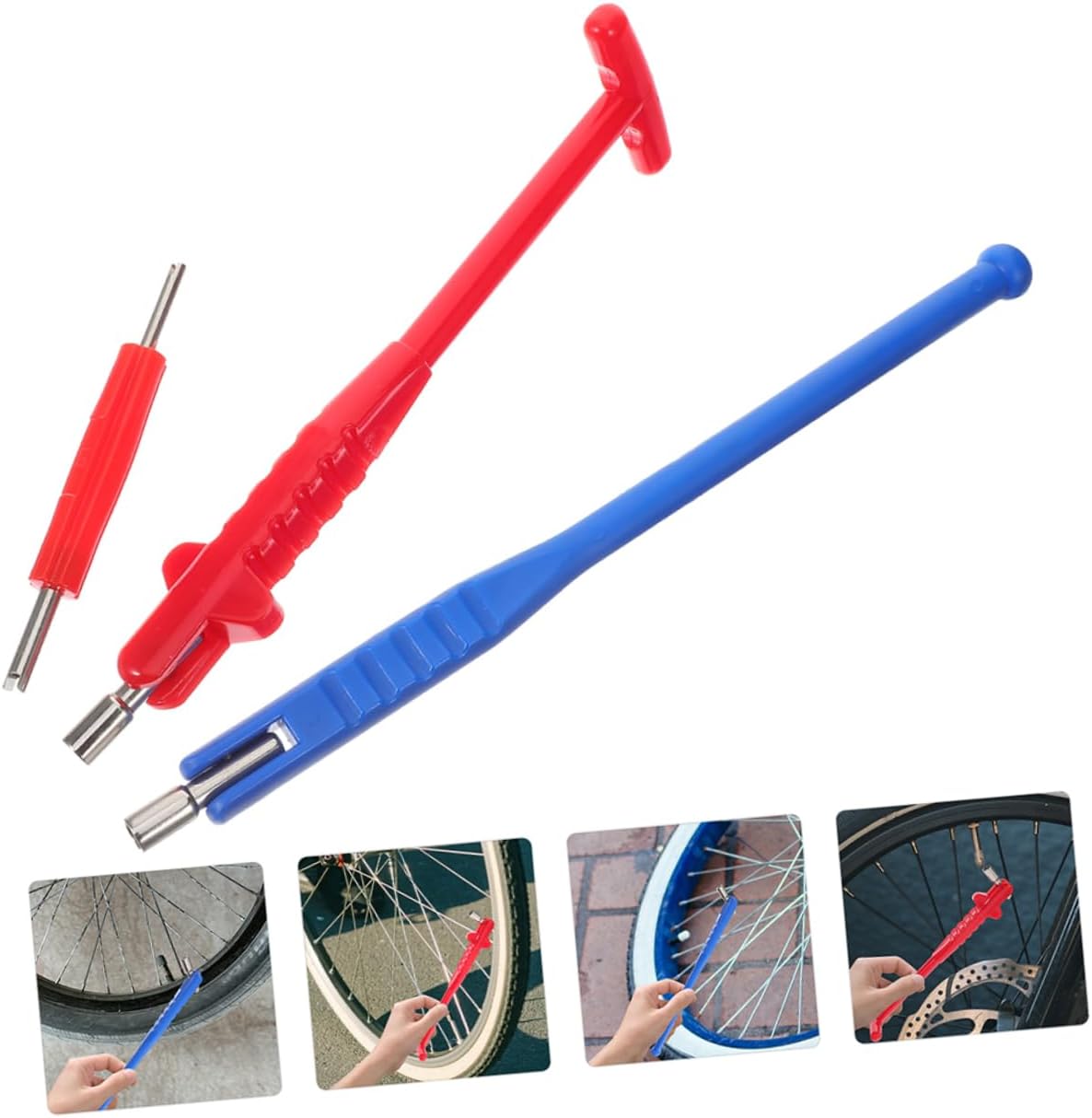 GANAZONO 6pcs Valve Stem Tool for Tire Valve Core Removal and Installation and Tire Levers for and Motorcycles