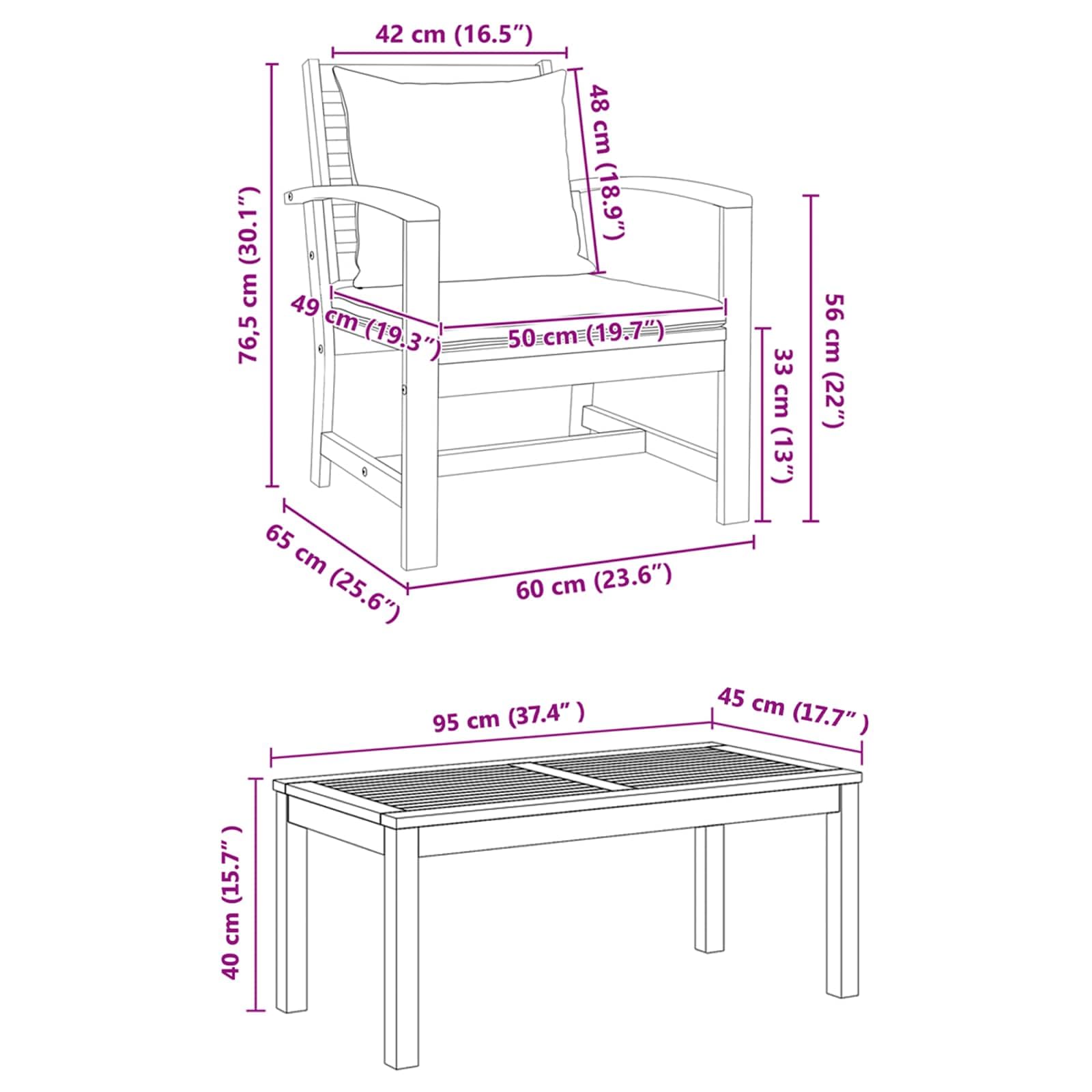 Set di 5 divani da giardino in legno massello teak naturale con cuscino rimovibile, resistente alle intemperie, set di mobili da giardino per salotto e balcone