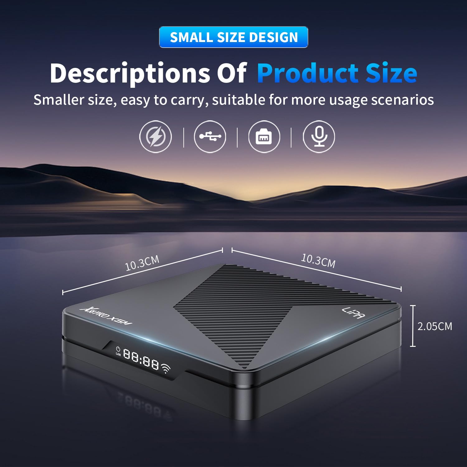 Lipa X88 Pro S905X5M Android TV Box 4-64GB Android 14 - Mediaplayer für TV - Media Streamer - TV Box Android - 1000M LAN und WiFi - 8K Decoder - Apps via Playstore und Internet