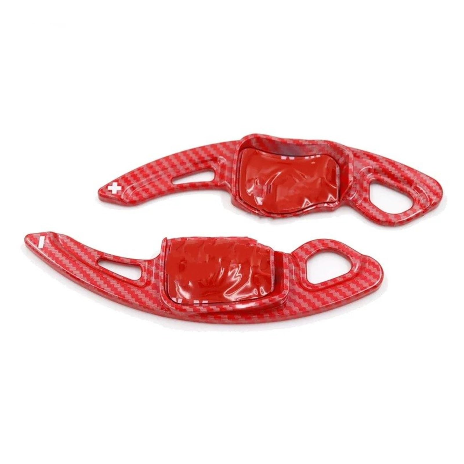 Plmnhss Carbon Fiber Red Car Steering Wheel Shift Paddle Blade For Skoda For Octavia For A7 For Mk3 For Vrs For Superb For B8 For Scala For Karoq For Kodiaq Shift Paddle Steering Wheel(Carbon Fiber Red)