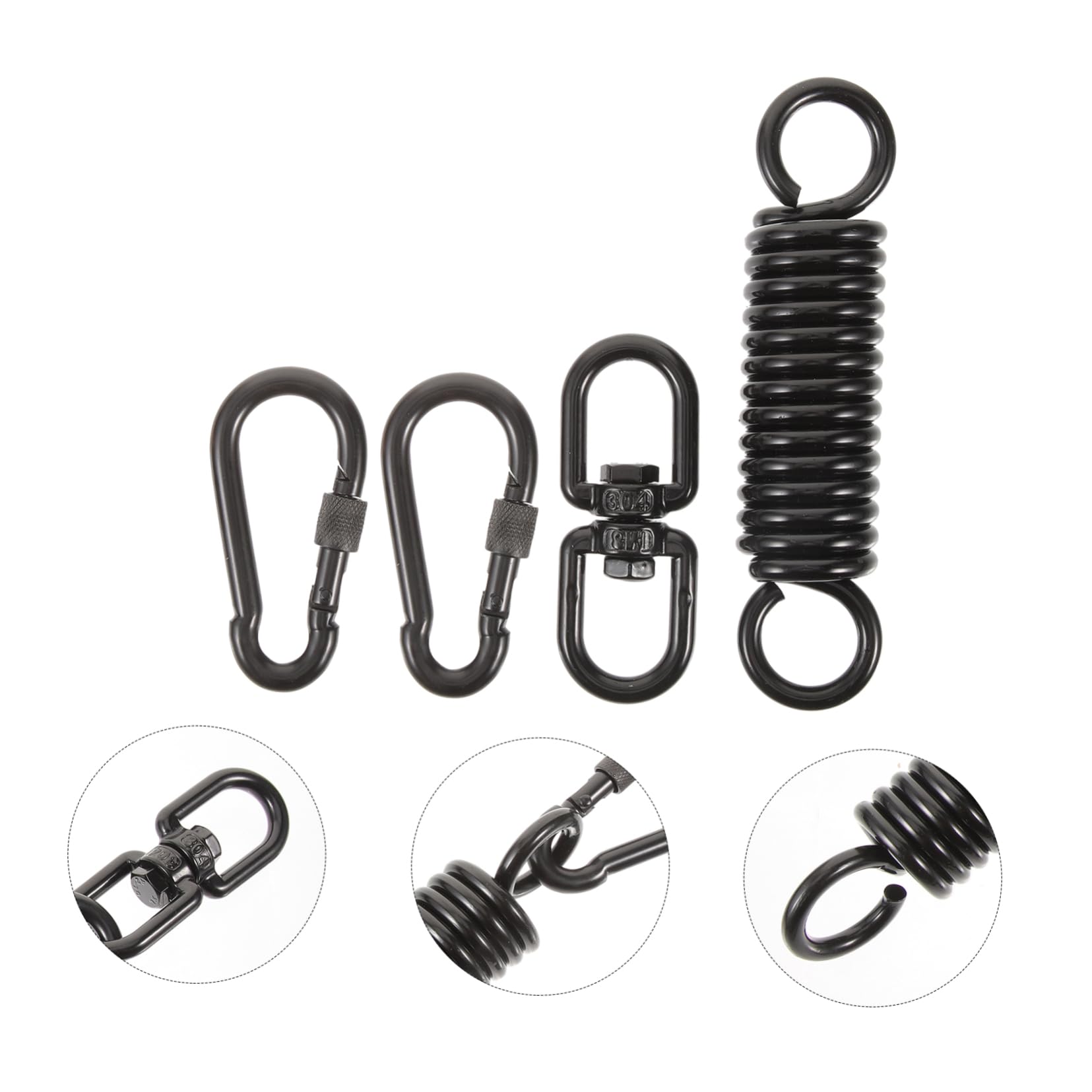 Hemobllo Ressorts pour Chaise Suspendue Inoxydable Kit de Fixation pour Hamac et Accessoires Suspendus Adapté pour Intérieur et Extérieur