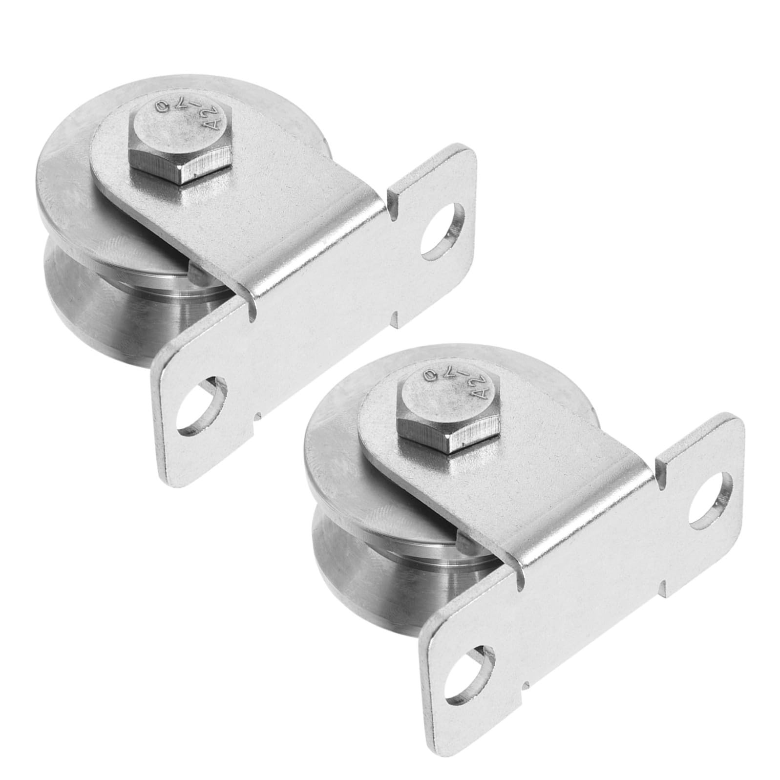 Pulegge in Acciaio Inossidabile Facile Installazione 2 Pezzi con Cuscinetti Integrati, Puleggia a V e Prestazioni Migliorate per Porte Scorrevoli per Sistemi a Carrucola