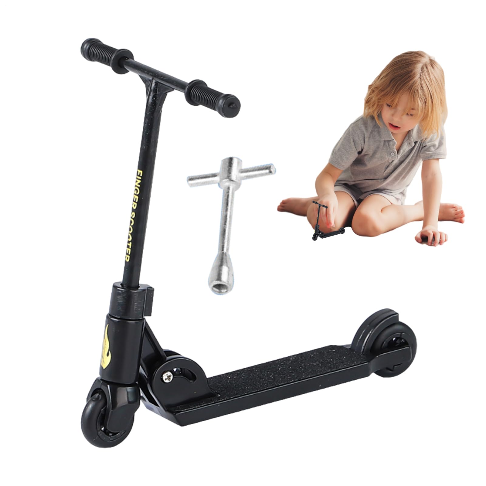 Finger-Rollschuhlaufen – Interaktives Spielzeug, Stunt-Scooter Und Faltbares Skateboard (~8,5×6×8,5 Cm, ABS) Für Training, Fähigkeitsentwicklung, Kreativität, Lustiges Spielen | Kinder, Jugend
