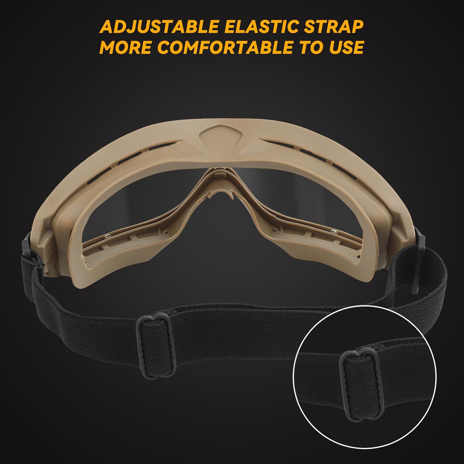 Qavctw Airsoft Goggles Anti Fog, Outdoor Sports Goggles Fits Most Helmets Tactical Military Glasses for Games Sports Shooting
