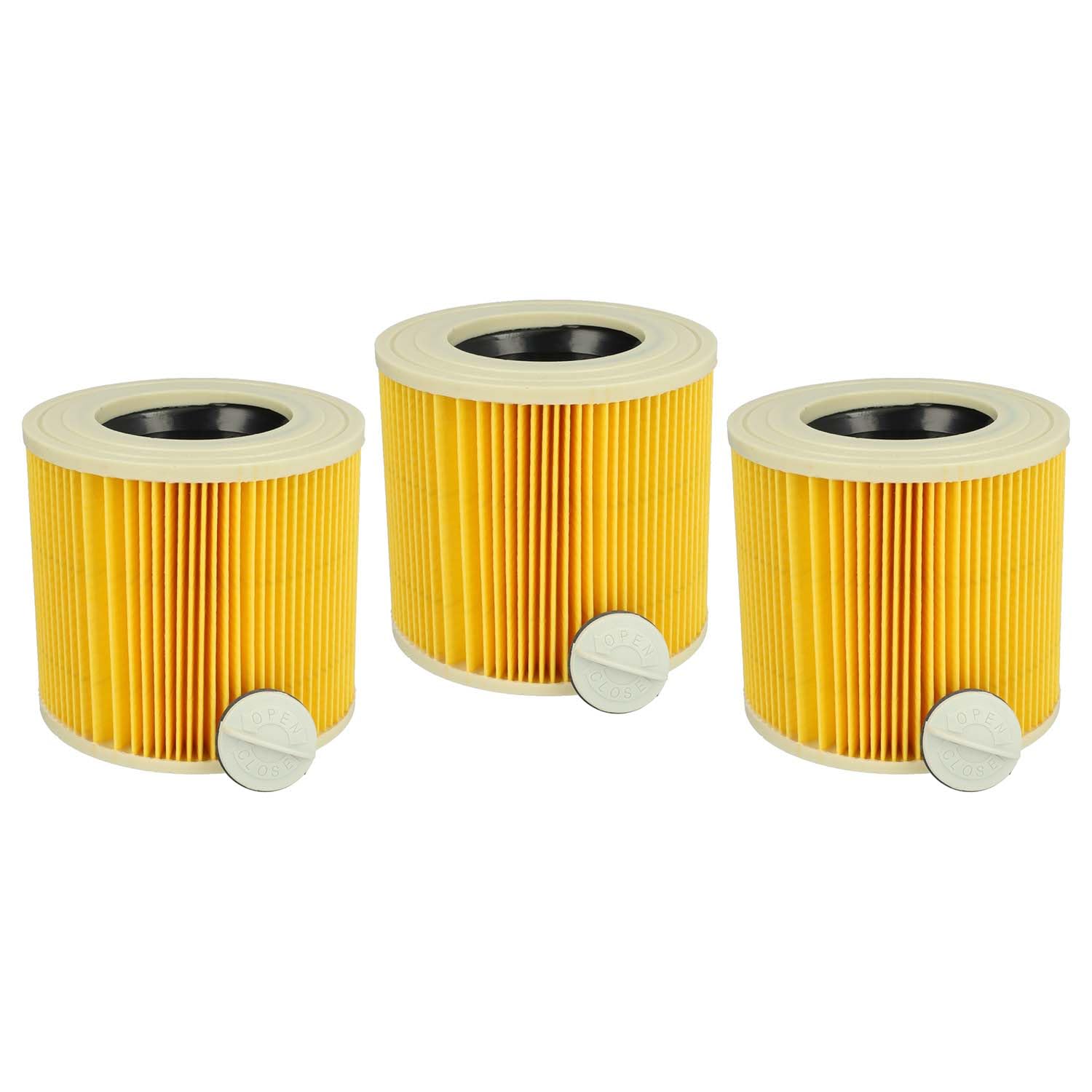 Filtre Pour Aspirateur Kärcher WD 3.5 P, WD 3.600 Etc. - Filtre Plissé Jaune - Neuf