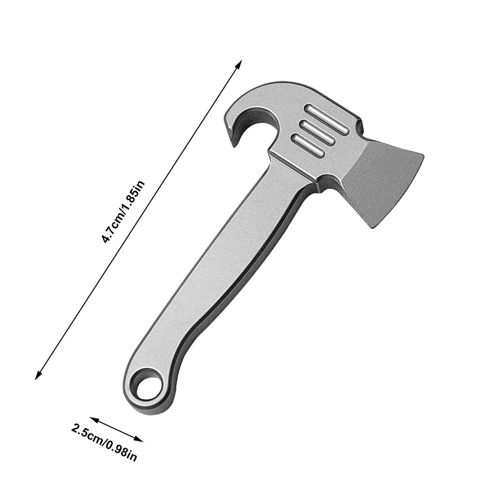 Hache de camping en titane, outil de hache de poche - Pendentif ouvre-bouteille de hachette de poche | Petite hachette de poche multifonctionnelle en de titane pour Noël