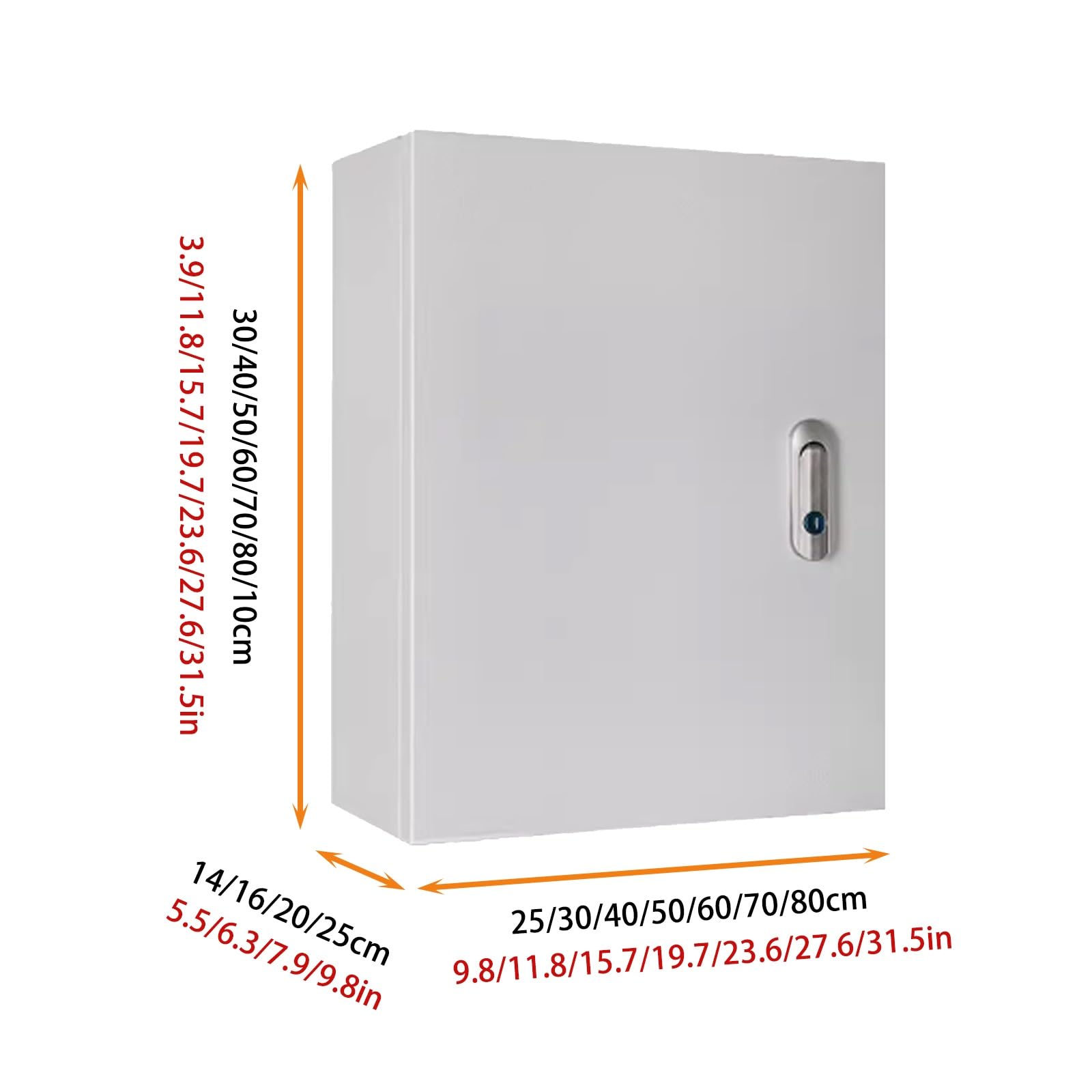 Verstärkter Verteilerkasten,regensicher,gute Wärmeableitung,einfache Installation,geeignet for Privathaushalte,Industrie,Kommunalwesen Und Baustellen(25x30x14cm/9.8x11.8x5.5in)