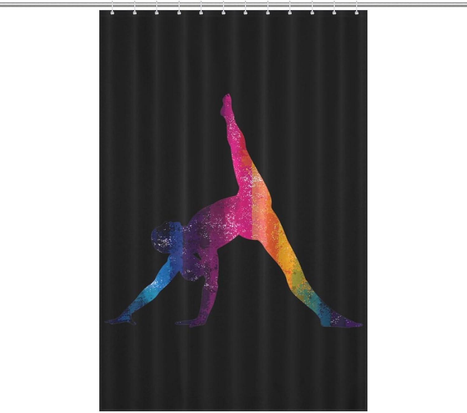 Gymnastics Dancing Rainbow Shower Curtain 46.85x70.87Inch（119x180cm） Polyester Bath Curtain Shower Curtains Printed Decorative