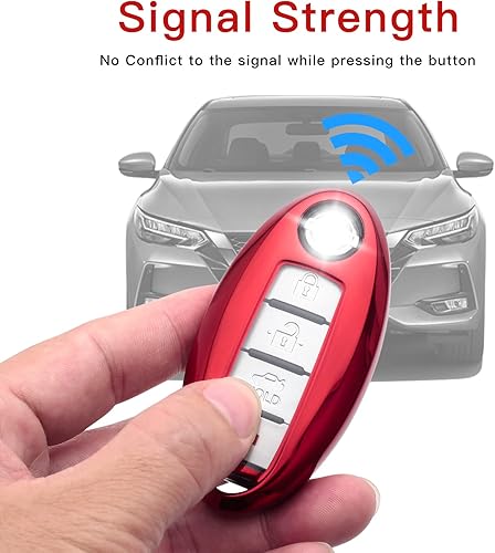Miniatura 5 de Funda para llavero Nissan Altima, funda para llavero para Nissan Maxima Rogue Sentra Murano 370z Pathfinder Infiniti 345 botón accesorio con